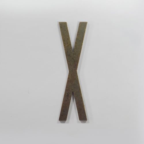 Selbstklebende Hausnummern Aufkleber 2,75 Zoll Moderne Metall Türnummer Bronze Adresse Briefkasten Buchstaben Schild Außen Dekorativ, Für Hotelzimmer Büro Apartment Café Garten(X) von Yooumilife