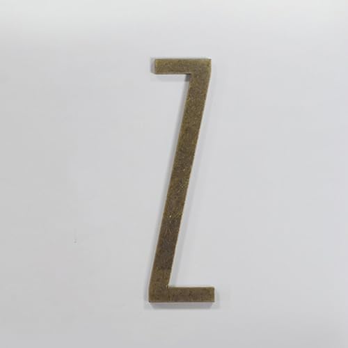 Selbstklebende Hausnummern Aufkleber 2,75 Zoll Moderne Metall Türnummer Bronze Adresse Briefkasten Buchstaben Schild Außen Dekorativ, Für Hotelzimmer Büro Apartment Café Garten(Z) von Yooumilife