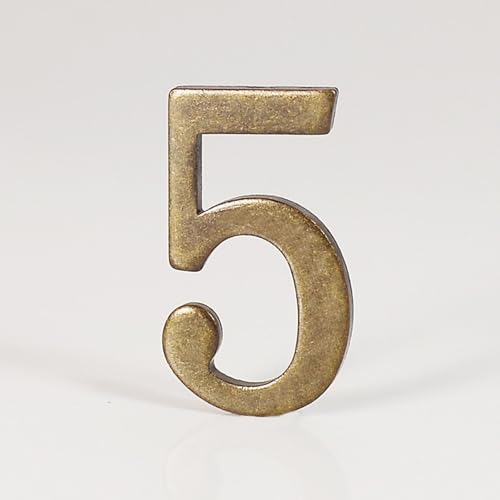 Selbstklebende Hausnummern Aufkleber 2 Zoll Moderne Metall-Zinklegierung Türnummer 5 cm Gold/Bronsen Briefkasten Adressschild, für Wanddekoration Hotel Wohnung Zimmer Außenbereich Dekorativ(Bronze 5) Selbstklebende Hausnummern Aufkleber 2 Zoll Moderne Metall-Zinklegierung Türnummer 5 cm Gold/Bronsen Briefkasten Adressschild, für Wanddekoration Hotel Wohnung Zimmer Außenbereich Dekorativ(Bronze 5) von Yooumilife