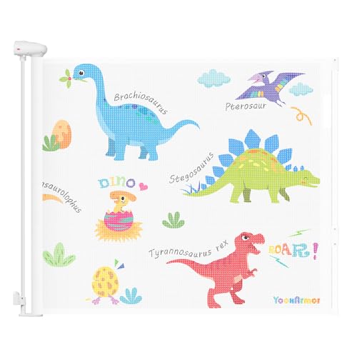 Treppenschutzgitter Türschutzgitter Ausziehbar 0-140cm,Absperrgitter Schutzgitter Treppe für Baby, Kinder,Katzen und Hunde,Geeignet für Treppen,Türen,Innen,Außen von YooxArmor