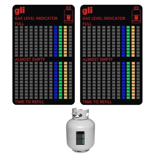 2 Stück Magnetische Füllstandsanzeige - Gasflaschen Füllstandsanzeige, Gasflasche FüLlstandsanzeige für Propan-Gas, Gas Grill Flasche Gasanzeiger, für Heimküchen, Grillen im Freien, Camping, Wohnmobil von Yooyan