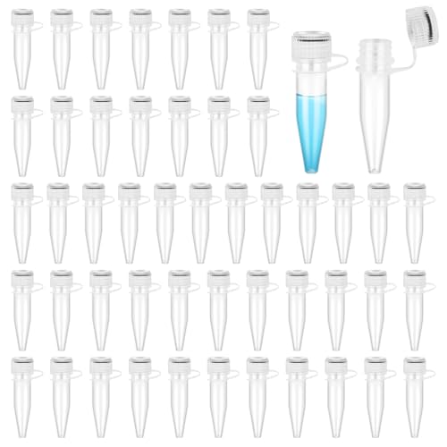50 Stück Zentrifugenröhrchen - Kunststoff Kryoröhrchen Fläschchen Labor Gefrierröhrchen Transparent Reaktionsgefäße Stoffkapseln für Lab Medizinische Forschung Lehre Reagenzglas mit Schraubverschluss 50 Stück Zentrifugenröhrchen - Kunststoff Kryoröhrchen Fläschchen Labor Gefrierröhrchen Transparent Reaktionsgefäße Stoffkapseln für Lab Medizinische Forschung Lehre Reagenzglas mit Schraubverschluss von Yooyan