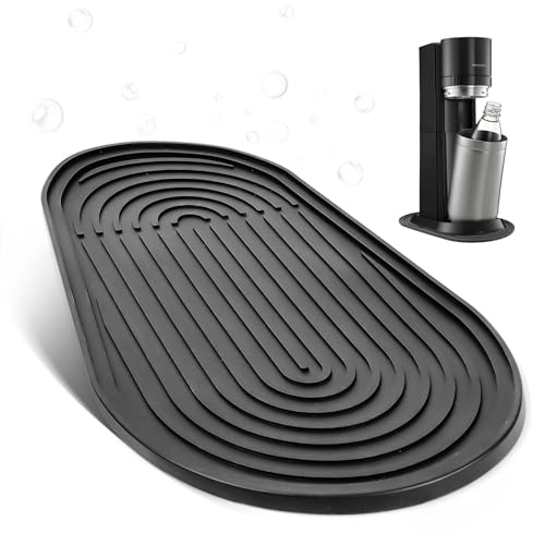 Abtropfmatte, Silikonmatte Kompatibel mit SodaStream Duo, perfektes Abtropfmatte Silikon, rutschfest, Stabil, Tropfmatte, Zubehör für Sodastream, 30 x 18.2 cm von Yooyan