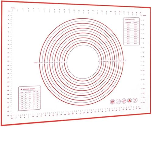 Backmatte Silikon, Teigausrollmatte, 28 x 20 Zoll große Back-matte zum Ausrollen von Keksen und Brot, rutschfeste matte für Pizza, Fondant, Kuchen und Torten Backmatte Silikon, Teigausrollmatte, 28 x 20 Zoll große Back-matte zum Ausrollen von Keksen und Brot, rutschfeste matte für Pizza, Fondant, Kuchen und Torten von Yooyan