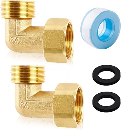 Yooyan 2 Stück Messing Beweglich Verschraubung, DN20 3/4 zoll IG x AG 90 Grad Winkelverschraubung, Verschraubung 3/4 Zoll für Wasserinstallationen und Zentralheizungssysteme Yooyan 2 Stück Messing Beweglich Verschraubung, DN20 3/4 zoll IG x AG 90 Grad Winkelverschraubung, Verschraubung 3/4 Zoll für Wasserinstallationen und Zentralheizungssysteme von Yooyan