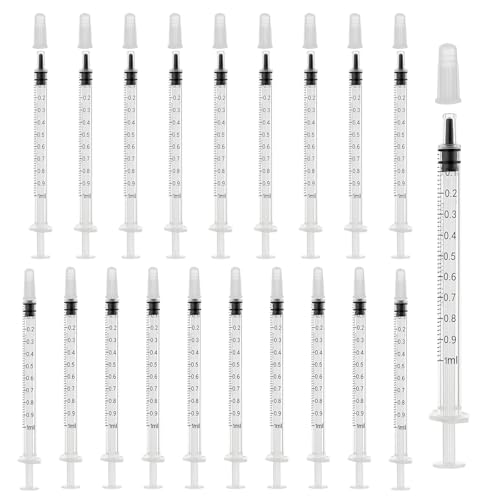 Yooyan 20 Stück Spritzen 1ml mit Kappe, 1ml Einwegspritzen Ohne Nadel, Kunststoff Dosier Futterspritze Yooyan 20 Stück Spritzen 1ml mit Kappe, 1ml Einwegspritzen Ohne Nadel, Kunststoff Dosier Futterspritze von Yooyan