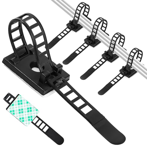 Yooyan 50 Stück Kabelbinder und Kabelclips mit Klebehalterung, Nylon-Kabelbinder Drahtclips Klemmen Organizer mit starkem Klebeband mit Schrauboption, Perfekt für Zuhause Büro und Werkstatt (Schwarz) Yooyan 50 Stück Kabelbinder und Kabelclips mit Klebehalterung, Nylon-Kabelbinder Drahtclips Klemmen Organizer mit starkem Klebeband mit Schrauboption, Perfekt für Zuhause Büro und Werkstatt (Schwarz) von Yooyan