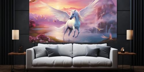 Diamond Painting Pegasus Diamond Painting Erwachsene, Groß xxl 100 X 50 cm, 5D Diamant Painting Bilder, DIY Daiming Panting, Malen Nach Zahlen Erwachsene, Crystal Arts Craft, Wand Deko Aesthetic,C568 von Yooyixi