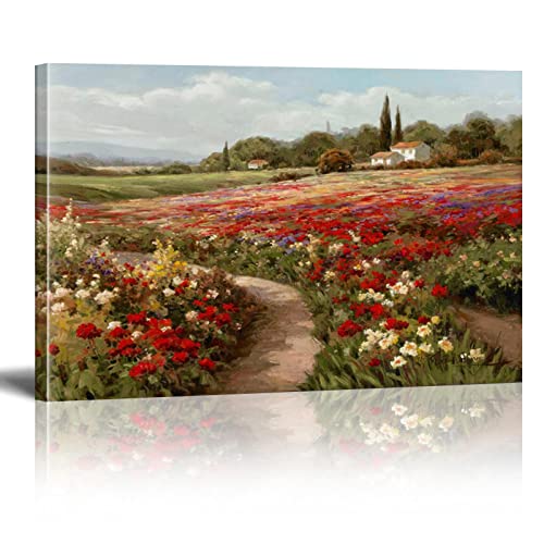 Yooyu Claude Monet Pappeln Mohn Felder Landschaft auf Leinwand Malerei Plakate und Drucke Cuadros Wandkunst Bild Wohnkultur 40x70cm Rahmenlos von Yooyu