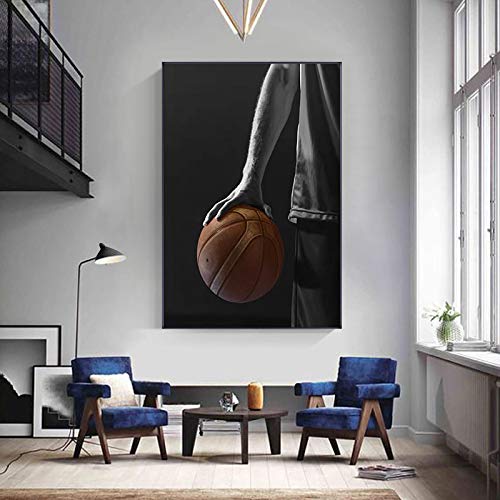 Modern Sports Basketball Dream Art Posters and Prints Canvas Paintings Wall Art Picture for Boy Room Bedroom Home Decor (20x28in)50x70cmx3 with frame von Yooyu