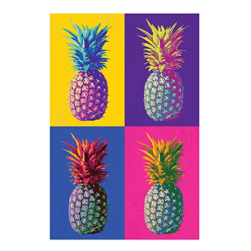 Yooyu Bunte Ananas Andy Warhol Berühmte Kunstwerk Malerei auf Leinwand Poster und Drucke Wandkunst Bilder Wohnzimmer Dekor 50x70cm Rahmenlos von Yooyu