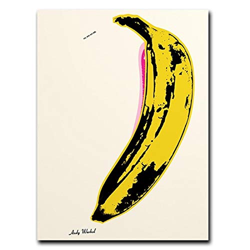 Yooyu Drucke auf Leinwand Andy Warhol Banane Pop Art Dekoration Poster und Drucke Wandbilder für Wohnzimmerdekoration 50x70cm Rahmenlos von Yooyu