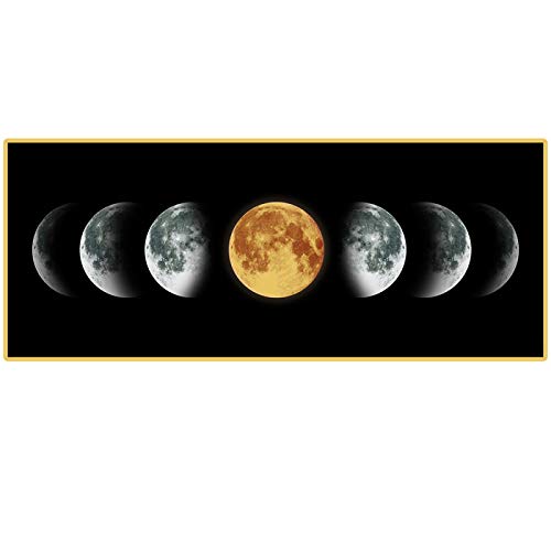 Yooyu Leinwand Malerei Mond Poster Große Wandkunst Bilder Salon Mond Stern für Wohnzimmer Moderne Dekoration Bild 60x180cm Rahmenlos von Yooyu