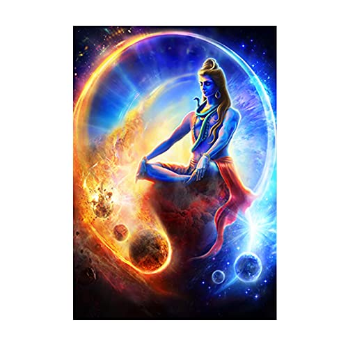 Yooyu Lord Shiva Leinwand Kunst Wandgemälde Hindu Götter Moderne Wand Poster und Drucke Hinduismus Kunst Wandbilder Wohnkultur 60x80cm Rahmenlos von Yooyu