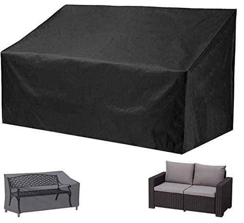 Yooyu Multi Größe Gartenmöbel Abdeckung, 420D Schutzhülle Gartenmöbel Regenschutz und Staubfest, Anti-UV für Gartenmöbel Sets Tische und Stühle-110x110x75cm-Schwarz von Yooyu