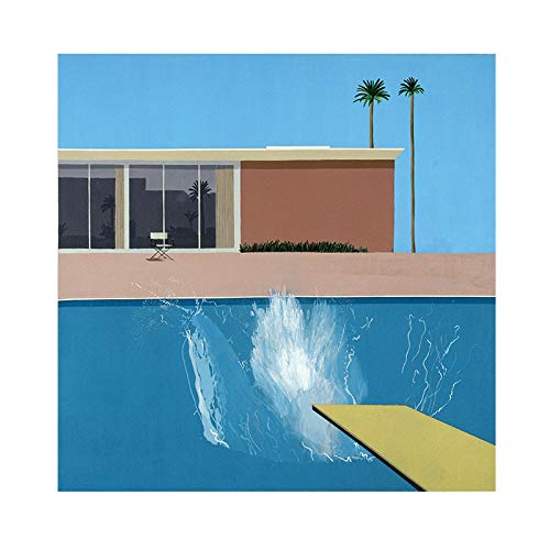 Yooyu Wandkunst David Hockney Bigger Splash Poster Und Drucke Leinwand Malerei Dekoration Bild Für Wohnzimmer Dekor 80x80cm Rahmenlos von Yooyu