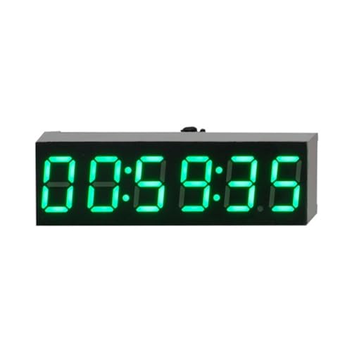 Yopeissn 0,36 6-Bit-Uhr LED Digitale Elektronische Uhr Mini-Digitaluhr W Zweites Anzeigemodul Abschaltspeicher Helligkeitseinstellung -A von Yopeissn