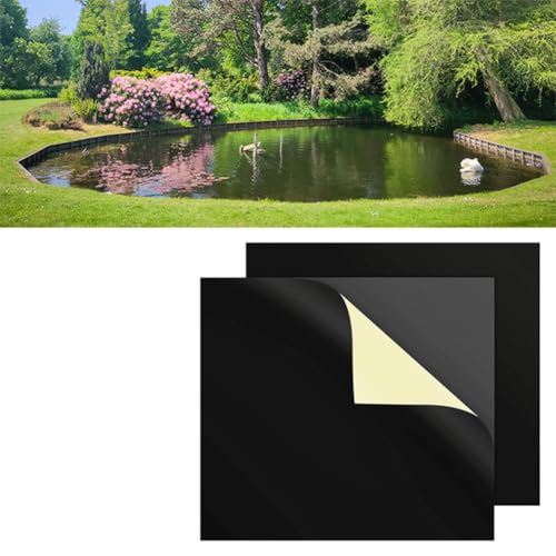 Yopeissn 2 PCs Teich Liner Reparatur Selbstklebender EPDM-Liner Reparatur Patch Kit-Dampferdelte Gummi-Teich-Liner-Naht für EPDM Garden Pond Patch Cover-Liner Reparatur von Yopeissn