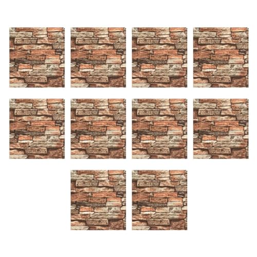 Yopeissn 4.3D Dreidimensionale Wandaufkleber, Selbstklebende Tapete, Anti-Kollisions-Dekorative Aufkleber, 10 Stück von Yopeissn
