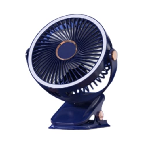 Yopeissn Aufladbarer USB-Ventilator, Tragbarer Mini-Tischventilator zum Anklipsen, 360 Grad Drehbar, Verstellbarer Ventilator mit LED-Licht C Yopeissn Aufladbarer USB-Ventilator, Tragbarer Mini-Tischventilator zum Anklipsen, 360 Grad Drehbar, Verstellbarer Ventilator mit LED-Licht C von Yopeissn