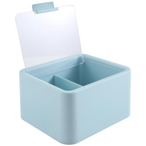 Yopeissn Figurenspielzeug-Vitrine, Puppenvitrine, Tischdekoration, Aufbewahrungsbox, Blau von Yopeissn