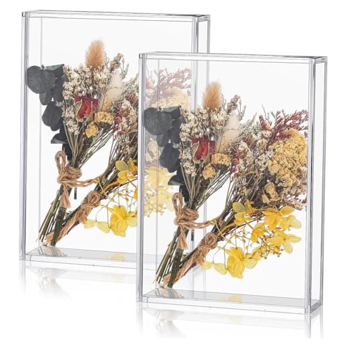 Yopeissn Hochzeitsspeicher Schattenbox Display Hülle 2 PCs Klare Acryl -DIY -Rahmen Getrocknete Yopeissn Hochzeitsspeicher Schattenbox Display Hülle 2 PCs Klare Acryl -DIY -Rahmen Getrocknete von Yopeissn