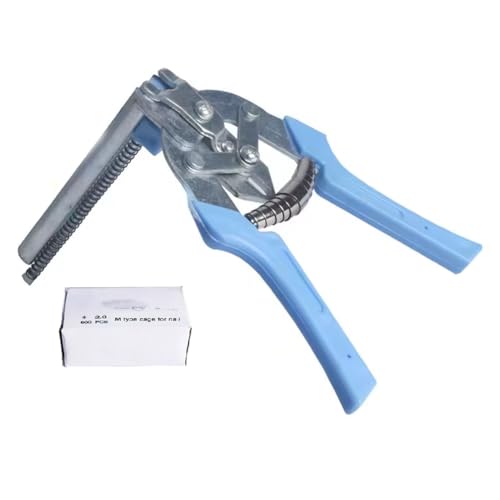 Yopeissn M Nageldrahtringer Fordera-Hefter mit 600 Clips Geeigneter Ringzable und 600pcs M-Clips Heftklammern mit Einem Rutschgriff für Verschiedene Anwendungen in Garten und zu Hause von Yopeissn