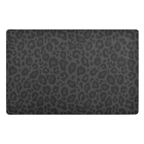Fußmatte Innen 50x80cm Leopard Print Fußmatte Schmutzfänger Rutschfest Waschbar Eingangsteppich Matte Willkommen Matte für Haustür Hintertür Eingang Terrasse Garten Haustiere von Yopersonalizes