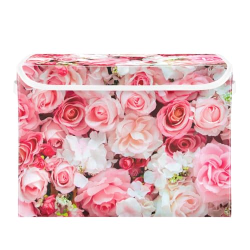 Yopersonalizes Aufbewahrungsboxen mit Deckel, Rosen-Design, faltbarer Stoff-Aufbewahrungswürfel mit Griffen, Aufbewahrungskörbe für Regale, Kleidung, Spielzeug, Kleiderschrank, 42 x 32 x 30 cm Yopersonalizes Aufbewahrungsboxen mit Deckel, Rosen-Design, faltbarer Stoff-Aufbewahrungswürfel mit Griffen, Aufbewahrungskörbe für Regale, Kleidung, Spielzeug, Kleiderschrank, 42 x 32 x 30 cm von Yopersonalizes