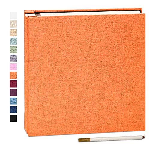 Yopih Selbstklebende 10x15 Fotoalbum Einkleben und zum Selbstgestalten Groß leinen Photoalbum mit 40 weißen Seiten, Hochzeit Jahrestag Geburtstag Geschenke, mit einem Kugelschreiber, 28x27cm von Yopih