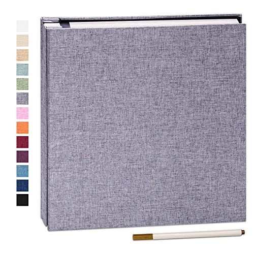 Yopih Selbstklebende 10x15 Fotoalbum Einkleben und zum Selbstgestalten Groß leinen Photoalbum mit 40 weißen Seiten, Hochzeit Jahrestag Geburtstag Geschenke, mit einem Kugelschreiber, 28x27cm von Yopih