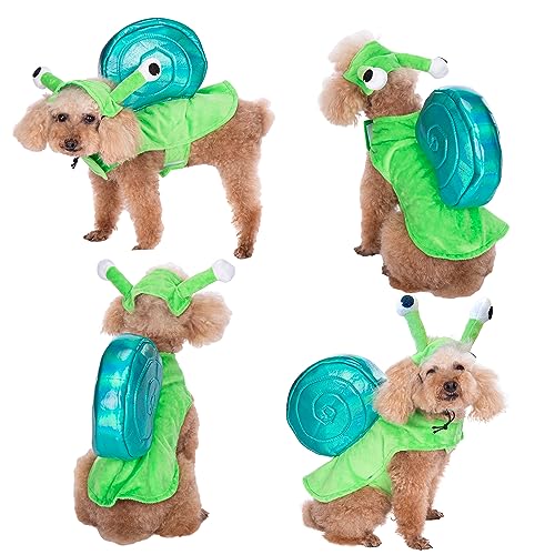 Yoption Hunde-Schnecken-Kostüm, Halloween-Cosplay-Kapuzenpullover, lustige Outfits für Welpen, Hunde, Kätzchen, Größe S Yoption Hunde-Schnecken-Kostüm, Halloween-Cosplay-Kapuzenpullover, lustige Outfits für Welpen, Hunde, Kätzchen, Größe S von Yoption