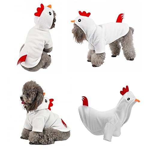 Yoption Hundekostüm, Huhn-Kostüm, Haustier-Kostüm, Halloween, Weihnachten, Erntedankfest, Ostern, Cosplay, Kapuzenpullover, lustige Outfits für Welpen, Hunde (Größe XL) von Yoption