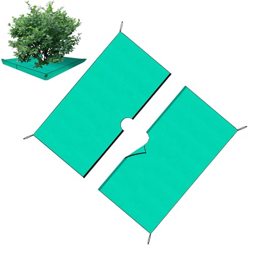 Querschnittsplane, 200 x 200 cm, Querformat zum Zuschneiden mit 30,5 cm großem Loch, Buschbesatz, wasserdichtes Tuch mit Eckschnallen zur Blattsammlung und Befestigung, kann aufgestellt Werden, um Querschnittsplane, 200 x 200 cm, Querformat zum Zuschneiden mit 30,5 cm großem Loch, Buschbesatz, wasserdichtes Tuch mit Eckschnallen zur Blattsammlung und Befestigung, kann aufgestellt Werden, um von Yorajuy