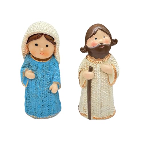 Yorajuy Jesus-Statue, Jesus-Tischdekoration und Maria-Figuren-Set – Kunstharz, religiöse Skulptur, Sammlerstück-Dekoration für Wohnzimmer, Schlafzimmer, Kirchenzeremonie, Bücherregal Yorajuy Jesus-Statue, Jesus-Tischdekoration und Maria-Figuren-Set – Kunstharz, religiöse Skulptur, Sammlerstück-Dekoration für Wohnzimmer, Schlafzimmer, Kirchenzeremonie, Bücherregal von Yorajuy