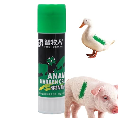 Yorajuy Schweinemarkierungsstifte, Viehmarkierungsstift, Markierstift zum Markieren von Nutztieren Schwein, Hochreiner, wasserlöslicher Paraffinstift für die Tierhaltung von Kühen, Pferden und Rindern von Yorajuy
