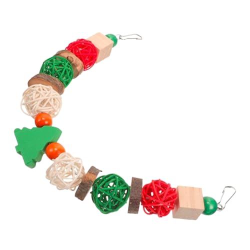 Yorajuy Weihnachtsvogelspielzeug | Chinchilla-Zahnknirschspielzeug | Vogelschaukelspielzeug für Hasen, Chinchilla, Hamster, Zähneknirschen und Übung der Backenzähne von Yorajuy