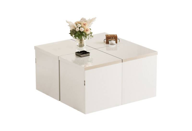 Yorbay Couchtisch DIY Couchtisch-Set (4-St., 81×81×40 cm), Modulares Beistelltisch-System, freie Kombination von Yorbay