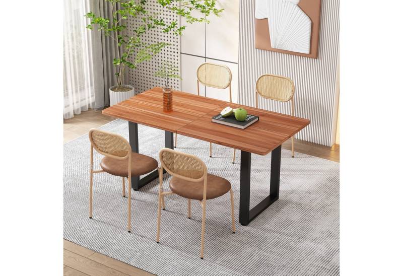 Yorbay Esszimmerstuhl 4er-Set Wohnzimmerstuhl (4 St), mit Rattan-Design, Metallgestell von Yorbay