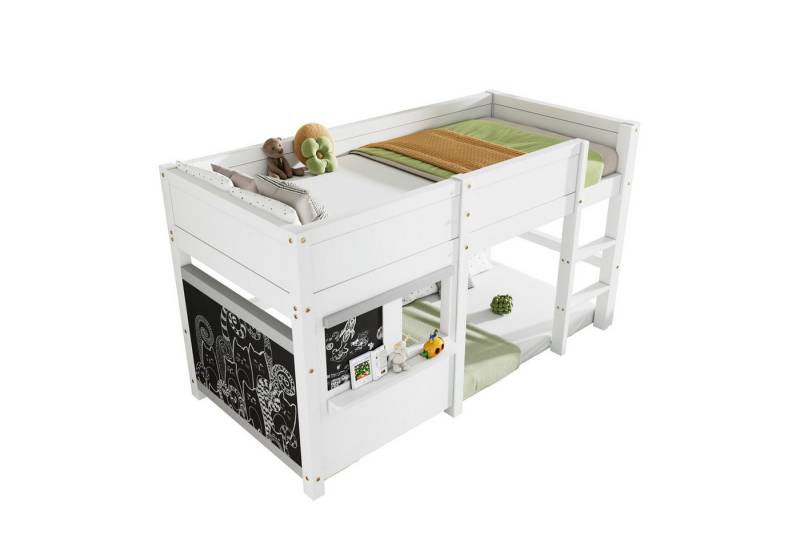 Yorbay Kinderbett Hochbett 90x200 cm (mit kreativer Tafel und kleiner Ablage) von Yorbay