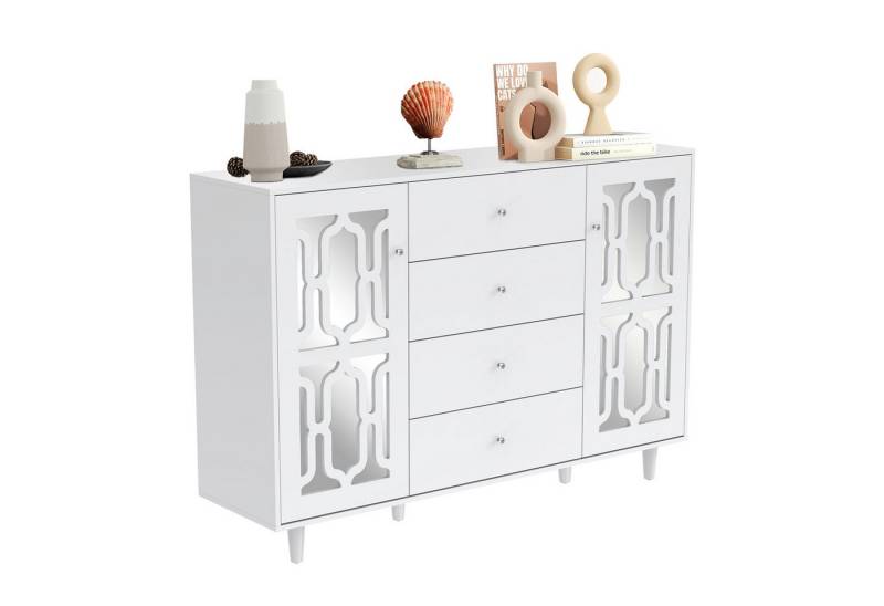 Yorbay Kommode Sideboard für Wohnzimmer, 2 Türen + 4 Schubladen, 50 kg Tragkraft Yorbay Kommode Sideboard für Wohnzimmer, 2 Türen + 4 Schubladen, 50 kg Tragkraft von Yorbay