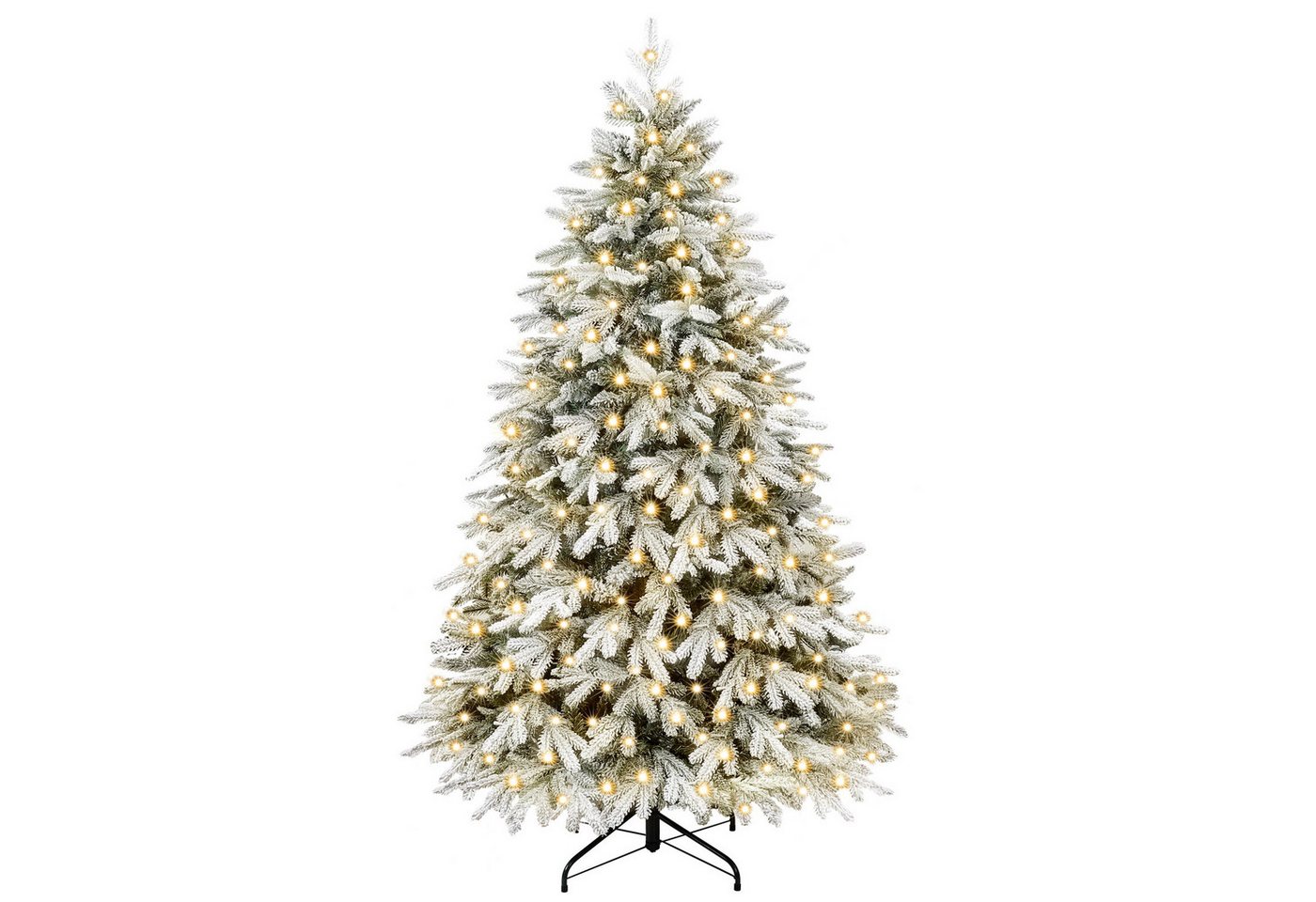 Yorbay Künstlicher Weihnachtsbaum Künstlicher Tannenbaum mit LED Beleuchtung, Weihnachstbaum aus PE, PVC, 150 / 180 / 210 cm auswählbar, mit Ständer, Weiß Schneeflocken, Weihnachtsbaum Christbaum für Weihnachten-Dekoration Yorbay Künstlicher Weihnachtsbaum Künstlicher Tannenbaum mit LED Beleuchtung, Weihnachstbaum aus PE, PVC, 150 / 180 / 210 cm auswählbar, mit Ständer, Weiß Schneeflocken, Weihnachtsbaum Christbaum für Weihnachten-Dekoration von Yorbay
