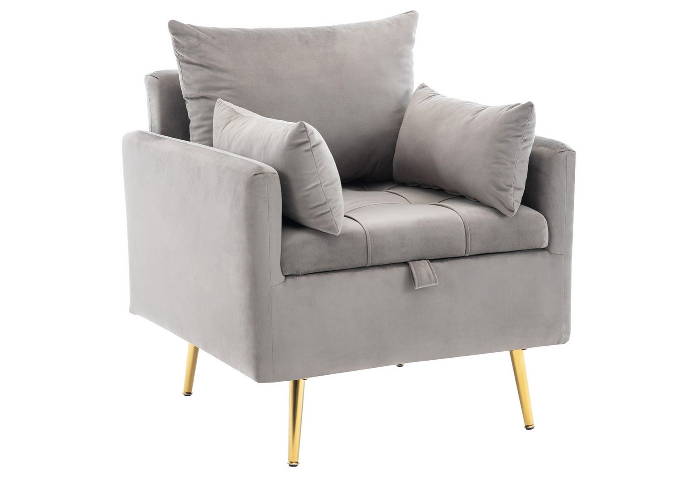 Yorbay Relaxsessel Sessel mit großem Stauraum, Intelligentem Design, komfortables Sitzkissen, 71x71x76 cm von Yorbay