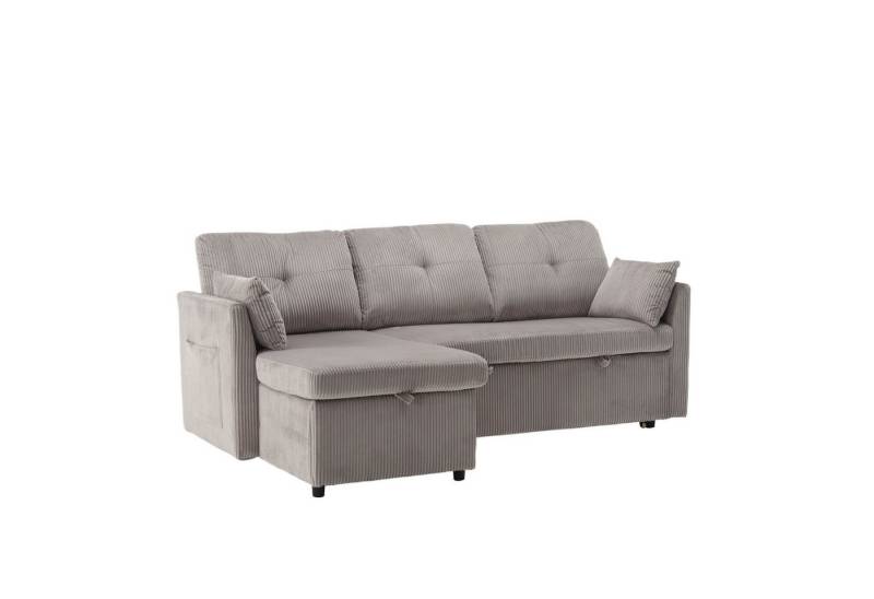 Yorbay Schlafsofa Ecksofa mit Bettfunktion und Stauraum, inkl. 3 Rückenlehnen, 2 Kissen, L-förmiges Sofa Ecksofa für 3 Personen, Chaiselongue Yorbay Schlafsofa Ecksofa mit Bettfunktion und Stauraum, inkl. 3 Rückenlehnen, 2 Kissen, L-förmiges Sofa Ecksofa für 3 Personen, Chaiselongue von Yorbay
