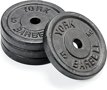 York Fitness Hantelscheiben Gewichtsscheiben Krafttraining 5kg Gusseisenplat370 B-Ware von York Fitness