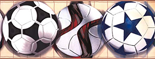Griechische Rand Fußball Kinderzimmer selbstklebend cm 23 x 4,57 Meter Netzwerk beige neutral von York Wallcoverings