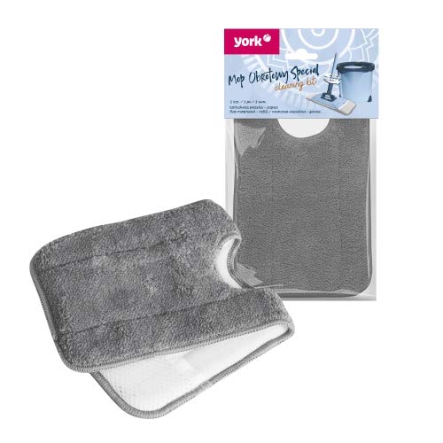 YORK Flachmop-Ersatz Special Ersatz-Wischtuch, Wischmopp, Bodenwischer, Wringmop, Microfaser Reinigung Pads für Spray Mops und Reveal Mops Waschbar, Mikrofasertücher von York