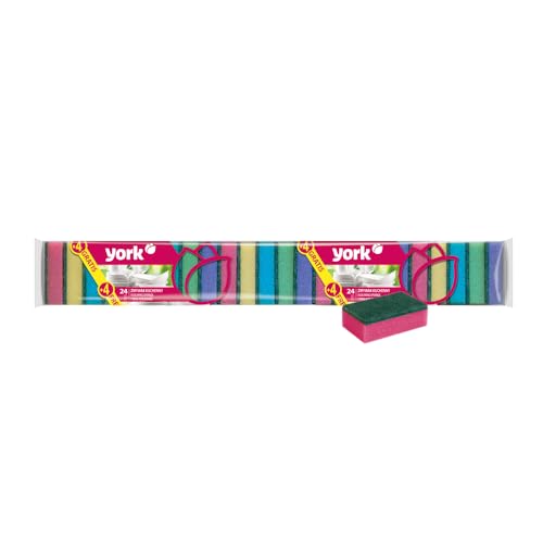 York Schwamm Putzschwamm Küchenschwamm 28 Stück Schwämme Küchenschwämme Spülschwamm Zweiseitig Reinigungsschwamm Topfschwamm Mehrfarbig von York