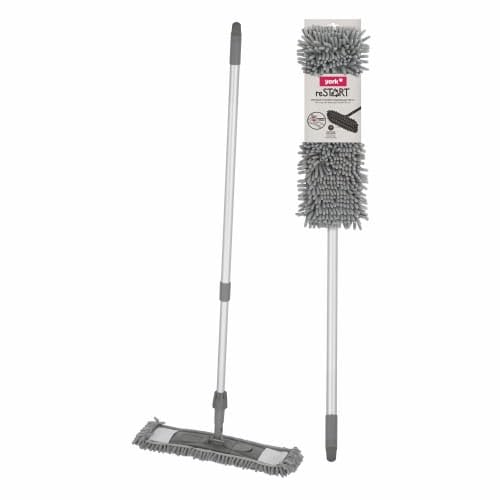 York Wischmopp Set Teleskopstange 140 cm Flachmopp Wischbezug Bodenwischer Mikrofaser Chenille Grau Restart York Wischmopp Set Teleskopstange 140 cm Flachmopp Wischbezug Bodenwischer Mikrofaser Chenille Grau Restart von York