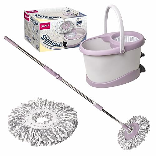 York Wischmopp Speed Max Rotierender Flachmop Pedaleimer Bodenwischer Fensterwischer Mopp Wischroboter Reinigung von Fliesen und Laminat Stiel: 125 cm Eimer: 49 x 30 x 32,5 cm York Wischmopp Speed Max Rotierender Flachmop Pedaleimer Bodenwischer Fensterwischer Mopp Wischroboter Reinigung von Fliesen und Laminat Stiel: 125 cm Eimer: 49 x 30 x 32,5 cm von York